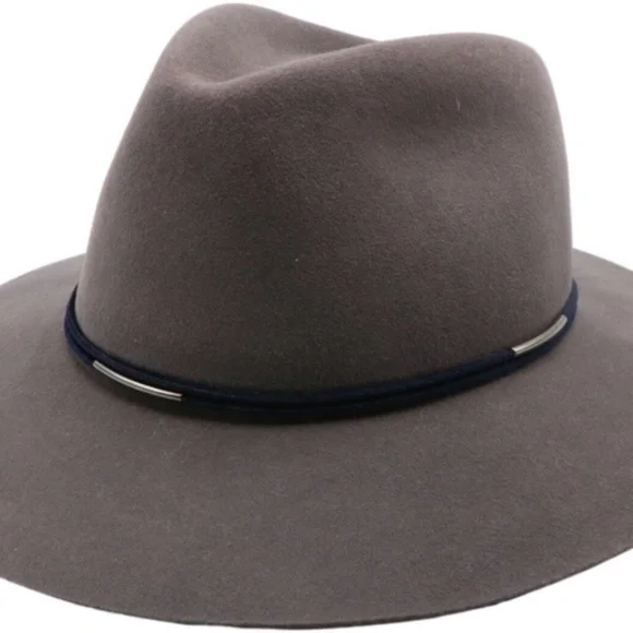 Rag & Bone Range Felt Brimmed Hat Unisex in Gray size Large 58cm - Picture 4 of 14
